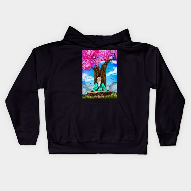 Peace of mind Kids Hoodie by Kamran_does_art